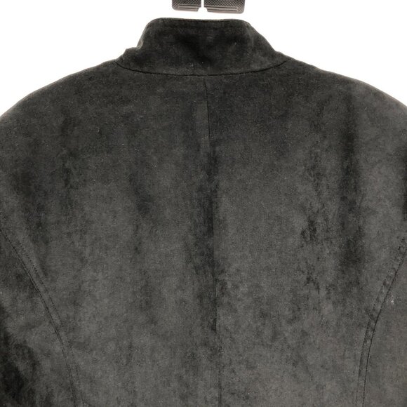 Anne Carson Black Full Zip Faux Suede Jacket size XL - Picture 5 of 14